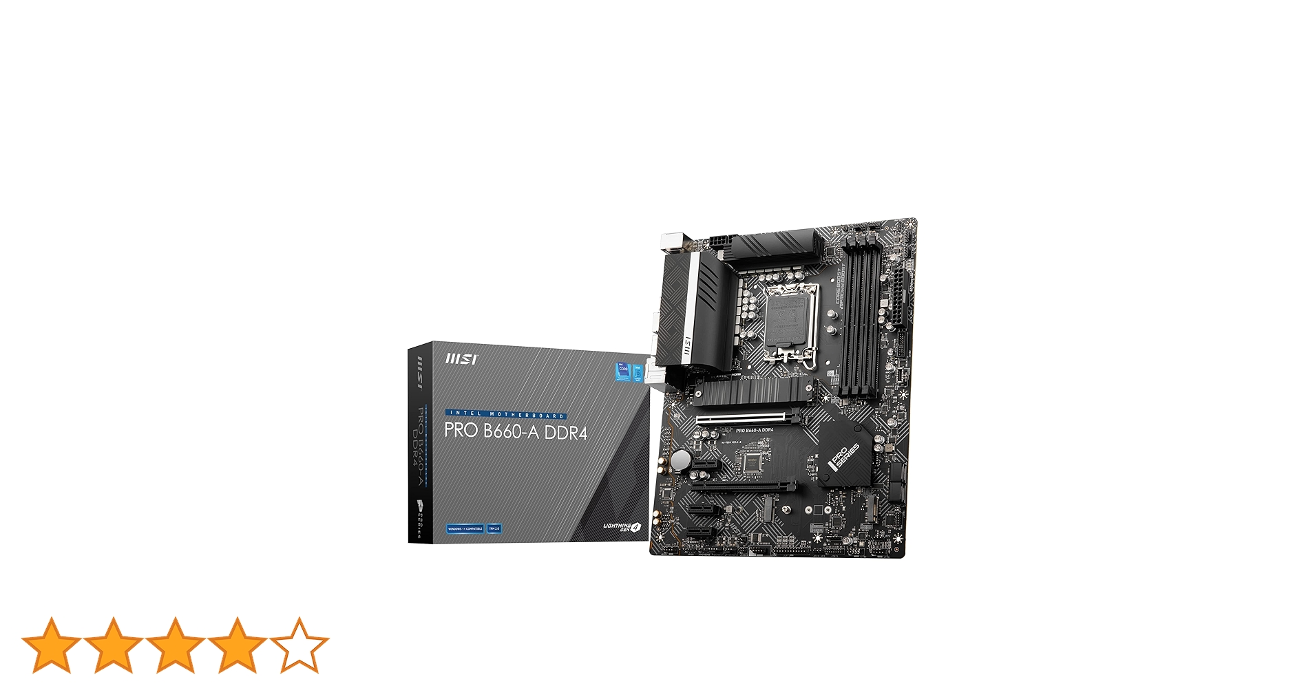 マザーボード MSI PRO B660-A DDR4 MSI PRO B660-A DDR4 Motherboard, ATX - Intel 12th Gen Processors